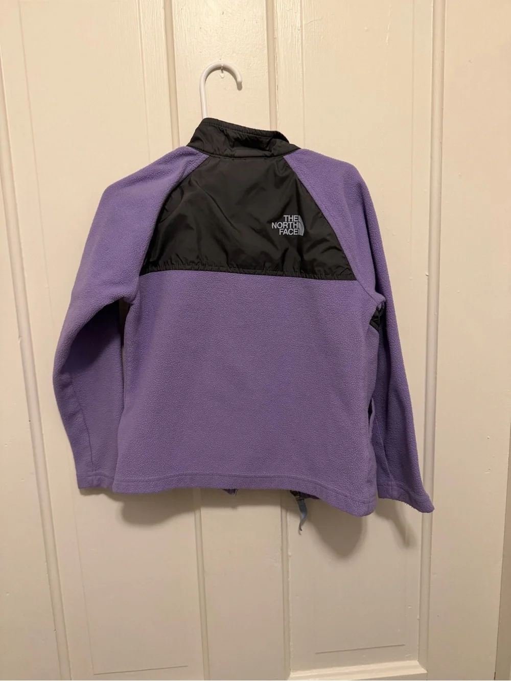 The North Face Lavender Fleece Jacket with Black Chest Panel